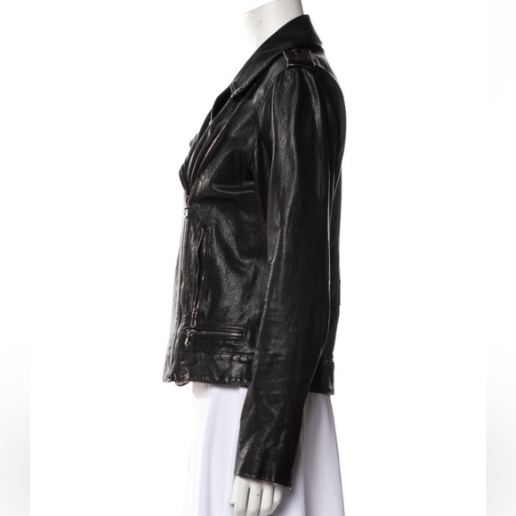 Dolce & Gabbana 100% lambskin leather biker jacket in black - Picture 2 of 9